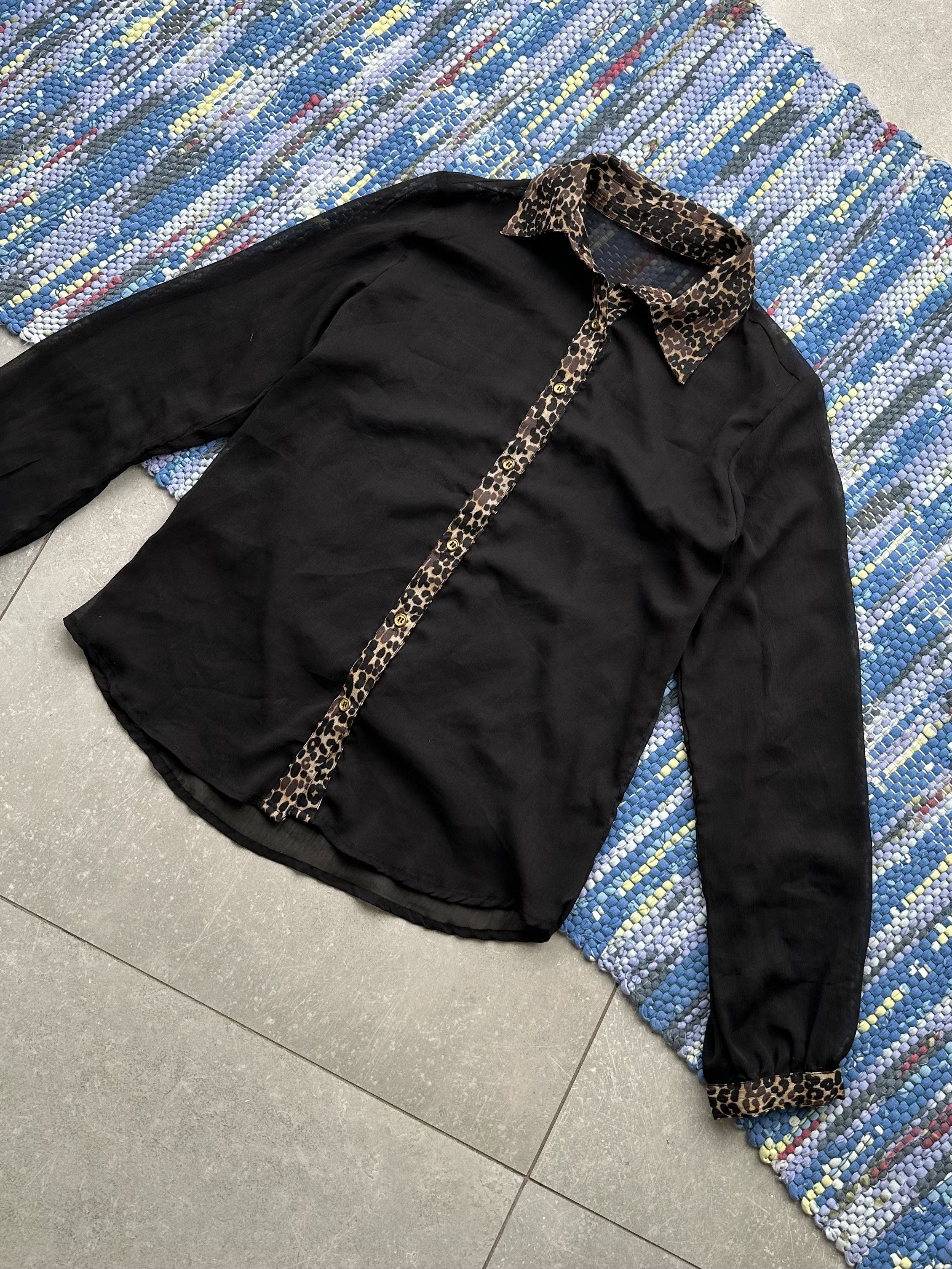 image of Avant Garde x Vintage Mesh Shirt in Black, Men's (Size Small)