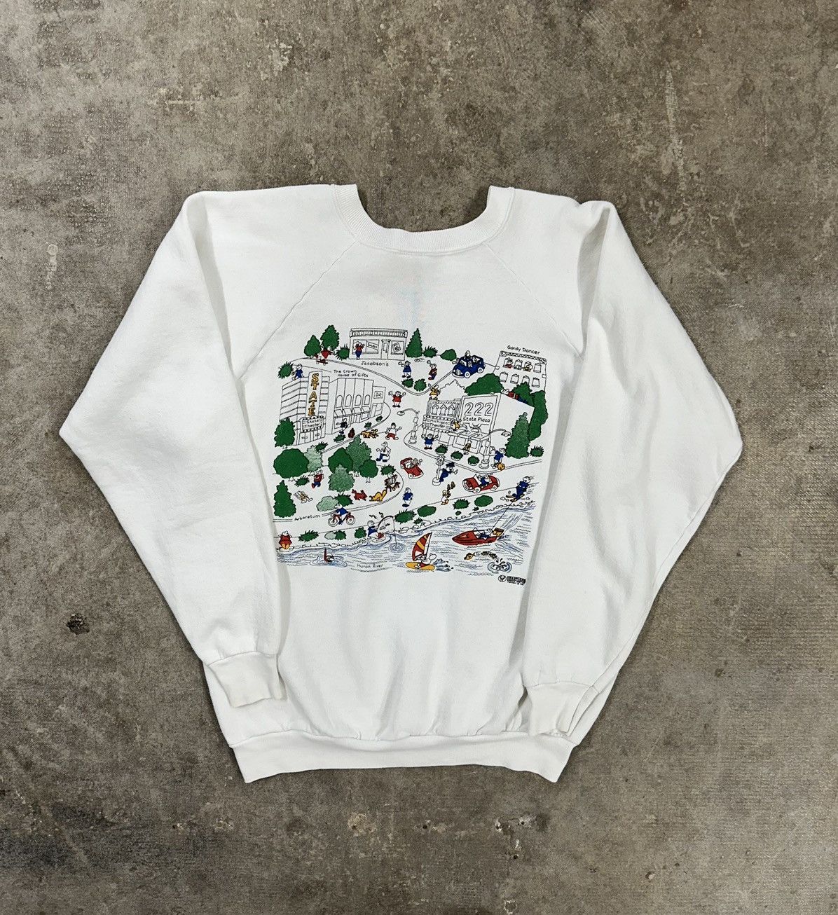 Vintage Vintage 80s Michigan Wolverines Collegiate Sweatshirt Size US L / EU 52-54 / 3 - 2 Thumbnail