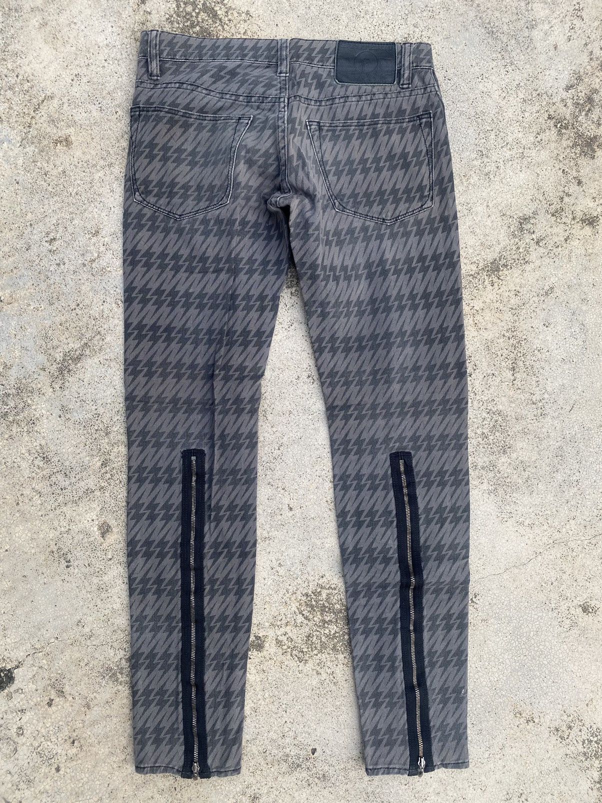 Hysteric Glamour × If Six Was Nine Hysteric Glamour Fullprint Thunder Punk Zipper Skinny Jeans Size US 27 - 13 Thumbnail