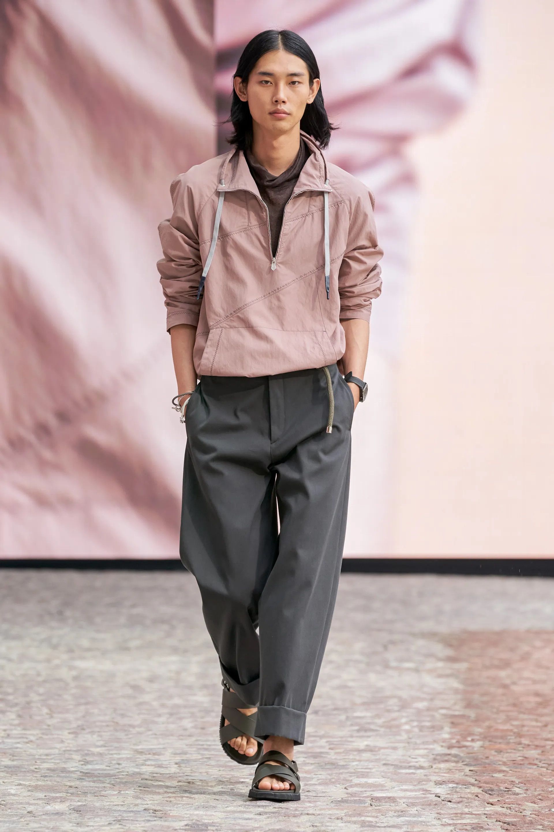 Hermes Hermes - S/S 22 - Contrast-Stitch Windbreaker Size US M / EU 48-50 / 2 - 1 Thumbnail