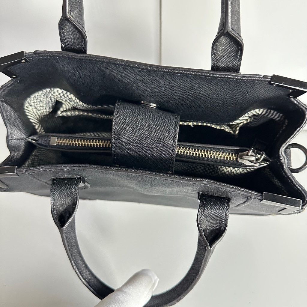 Rebecca Minkoff Rebecca Minkoff Saffiano Leather Black Satchel Crossbody Bag Size ONE SIZE - 10 Thumbnail
