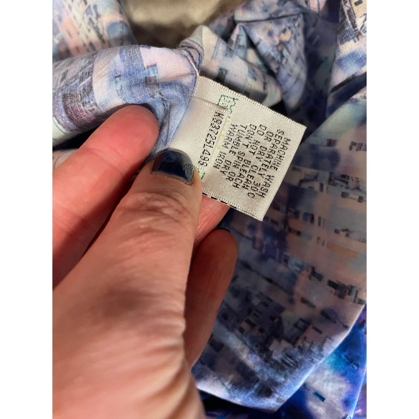 BUGATCHI Bugatchi Shaped Fit Cotton Abstract Purple Button Up XXL Size US XXL / EU 58 / 5 - 8 Thumbnail