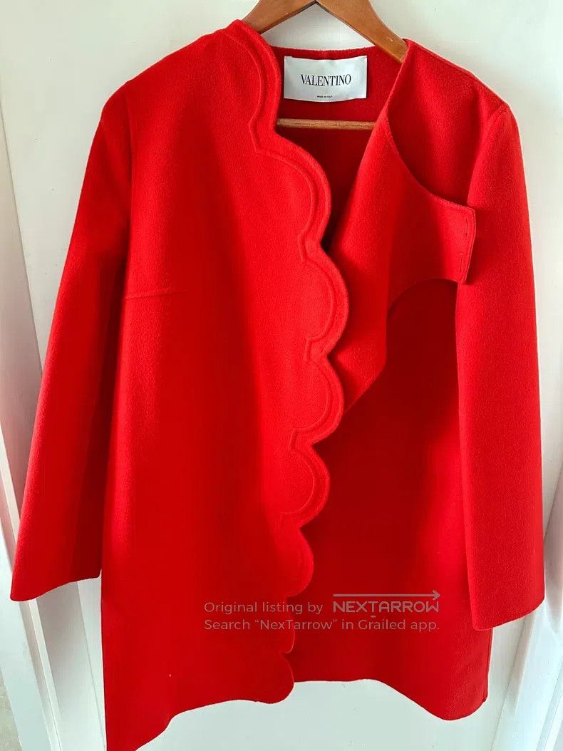 Valentino Valentino Petal collar wool coat Size L / US 10 / IT 46 - 2 Thumbnail