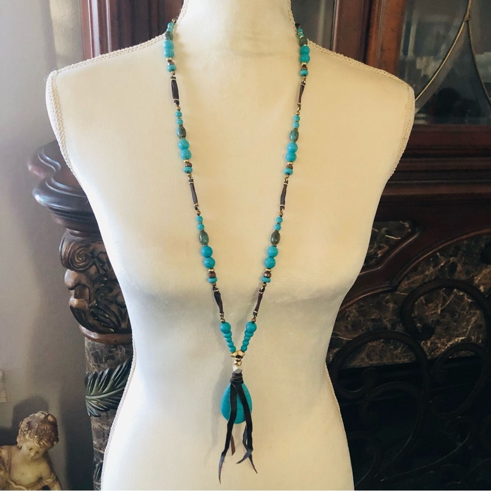 Jewelry Nakamol howlite genuine pearl necklace and bracelet set Size ONE SIZE - 2 Thumbnail