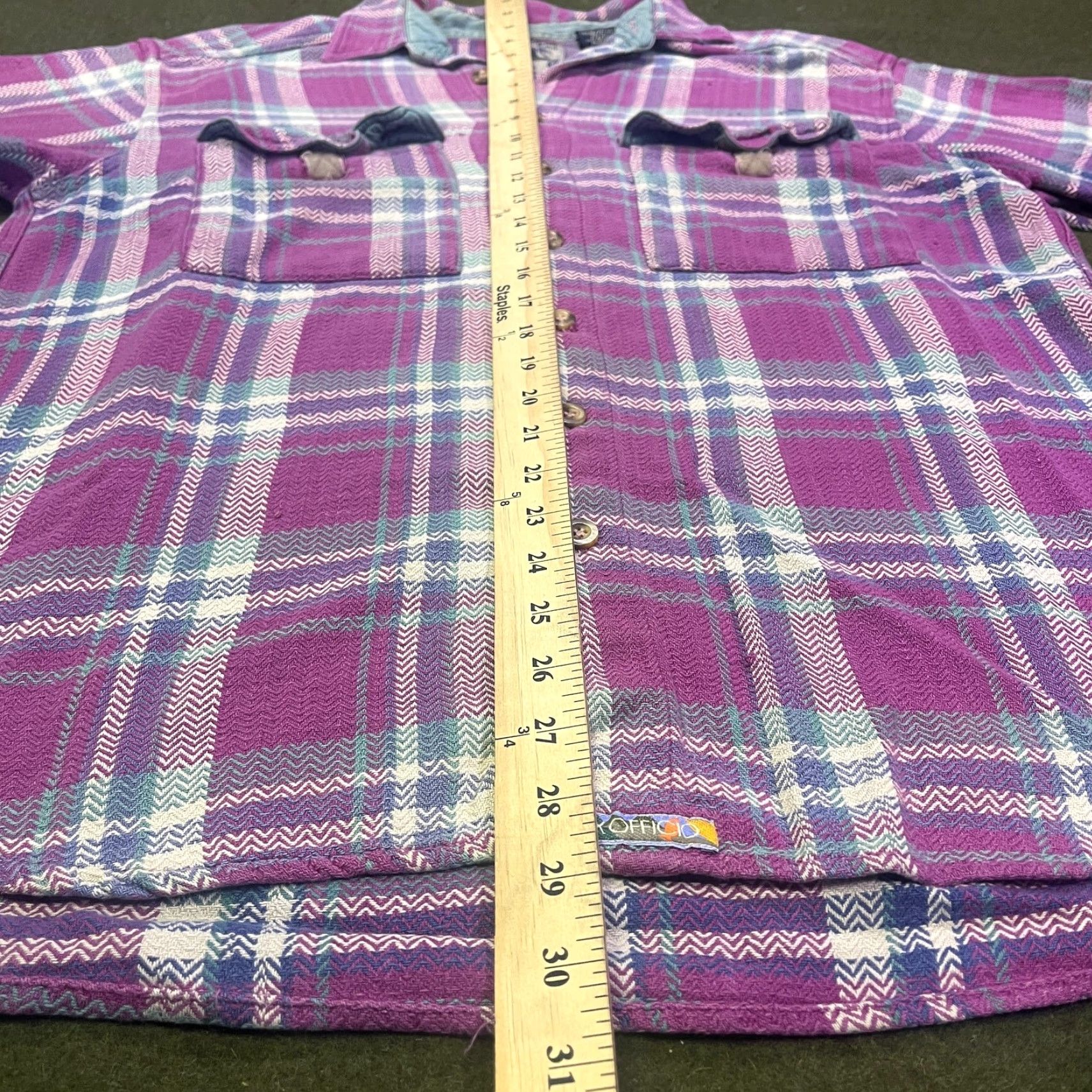 ExOfficio ExOfficio Shirt Womens Large Pink Purple Plaid Flannel Button Up Hiking Outdoor Size L / US 10 / IT 46 - 5 Thumbnail