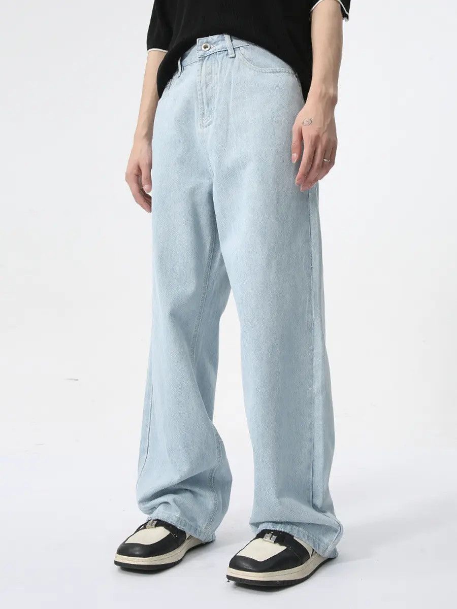 Japanese Brand Retro straight tube loose casual jeans Size US 32 / EU 48 - 4 Thumbnail
