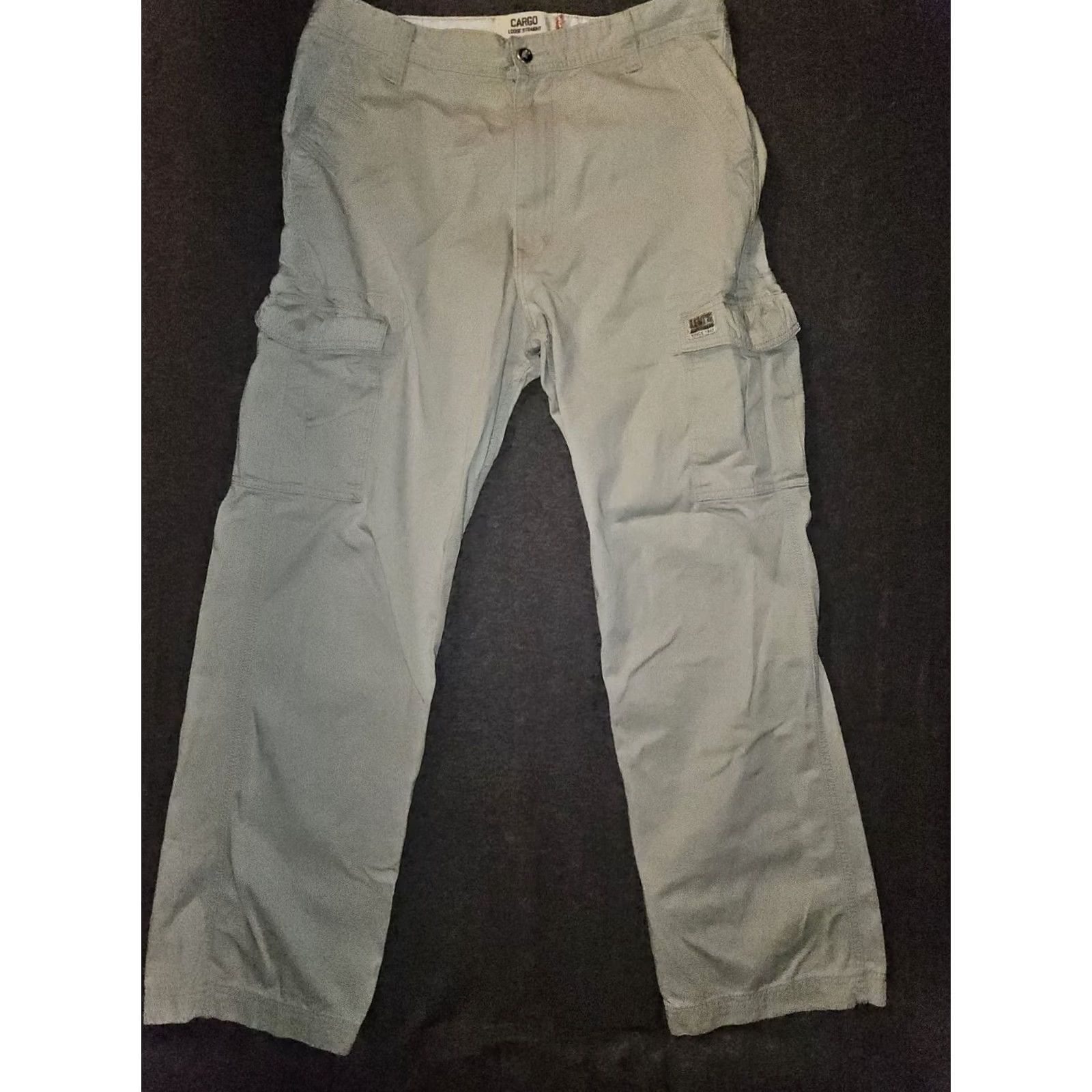 Levi's VINTAGE Levi's Cargo Pants Mens 36x34 Khaki Workwear Cargo Pockets Egypt Army Logo Relaxed Straight Regular Beige 90s Mens Size US 36 / EU 52 - 2 Thumbnail