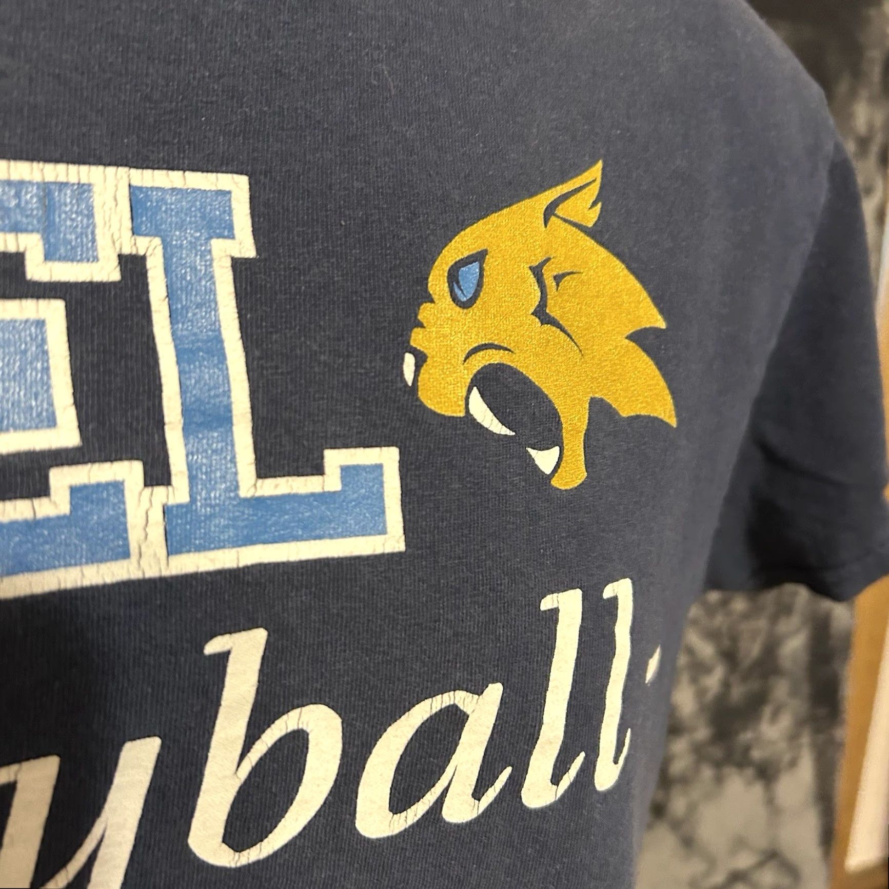 Vintage Thiel College Volleyball Shirt Men Medium Navy Blue Short Sleeve Crew Neck Logo Graphic Print College Sports 2010s Mens Size US M / EU 48-50 / 2 - 6 Thumbnail