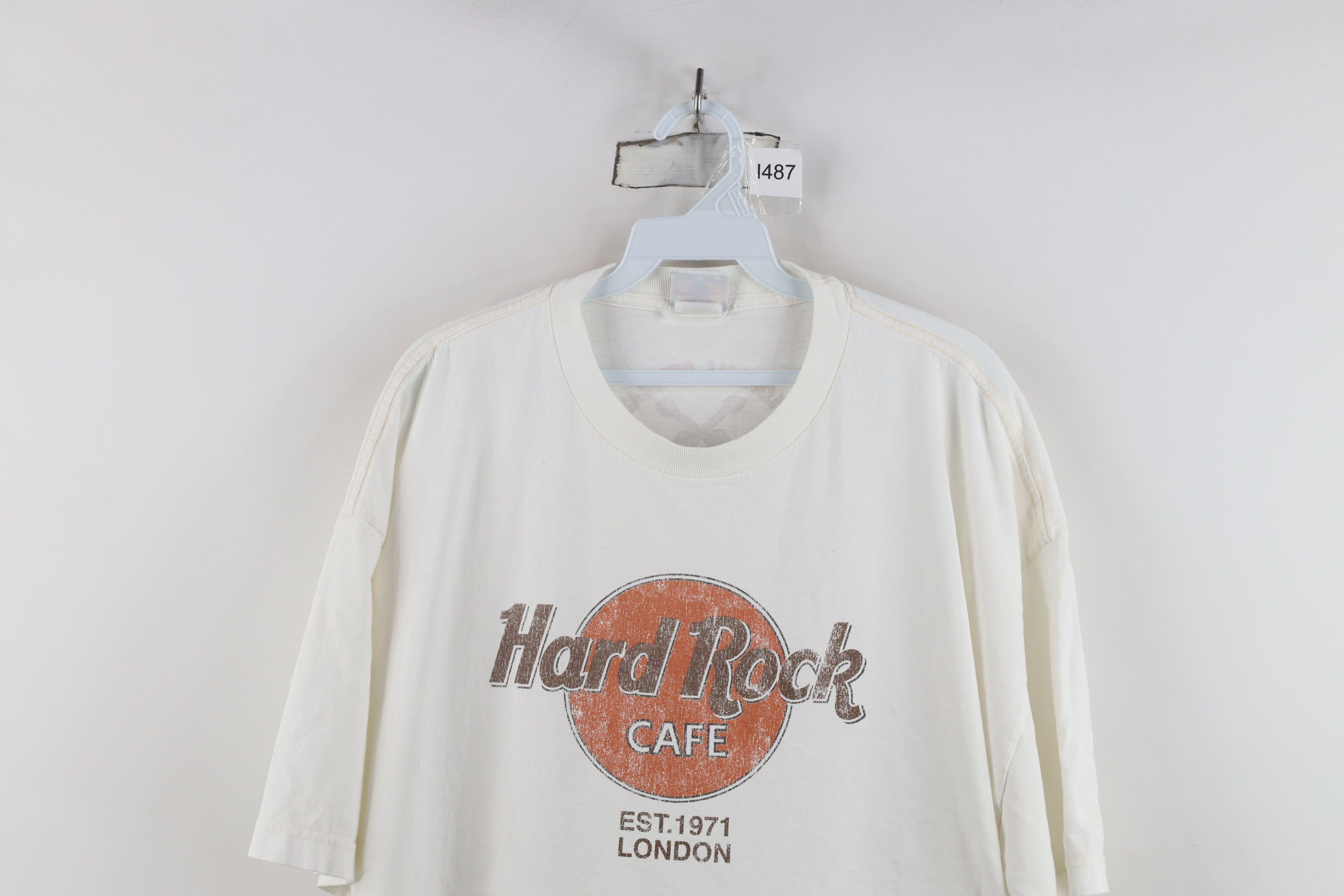 Hard Rock Cafe Vintage Hard Rock Cafe London Spell Out Short Sleeve T-Shirt Size US XL / EU 56 / 4 - 2 Thumbnail