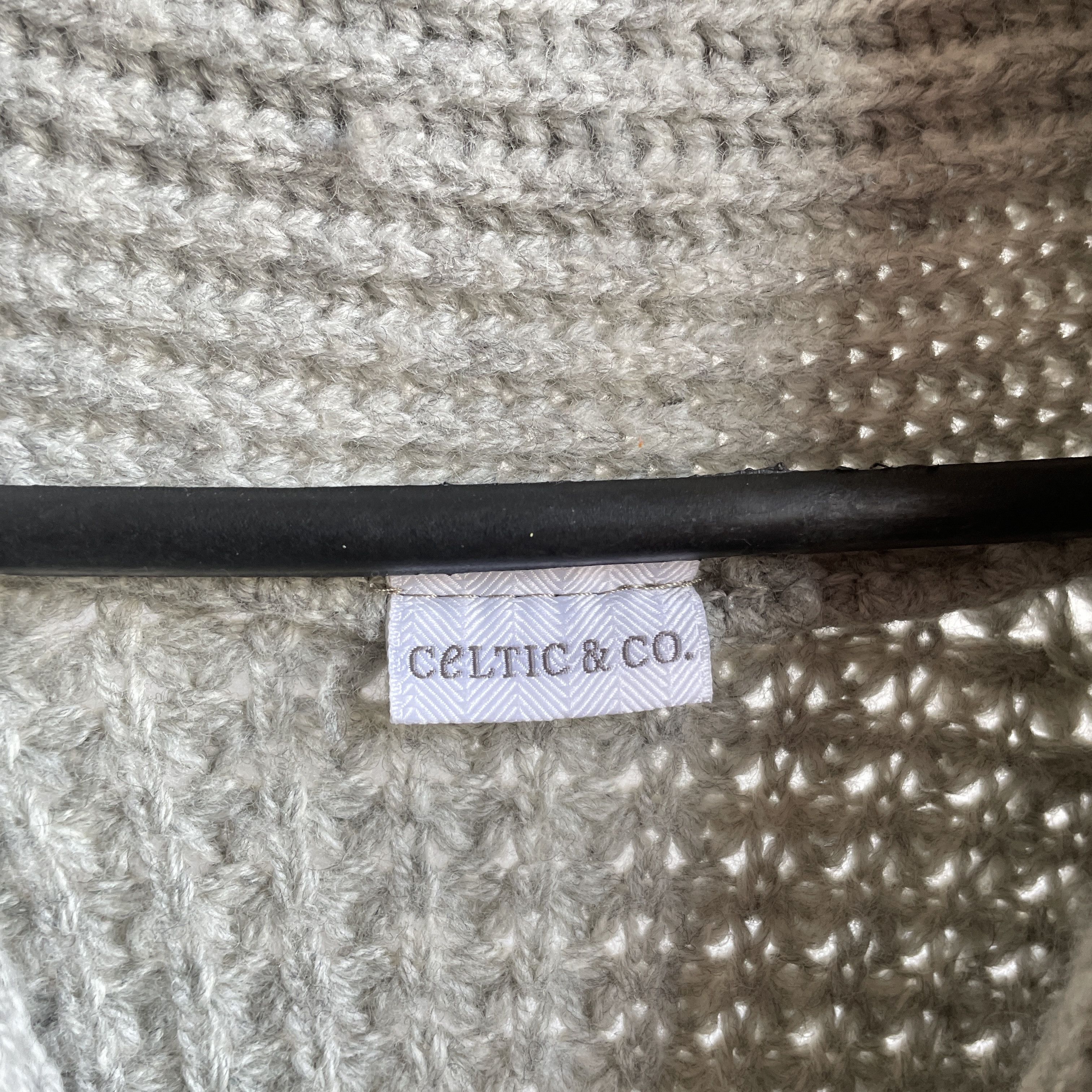 Other Celtic & Co Waffle Stitch Shawl Collar Wool Cardigan Size L Size US L / EU 52-54 / 3 - 7 Thumbnail
