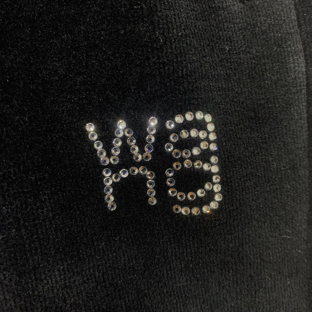 Alexander Wang Alexander Wang Black Velvet Logo Rhinestone Shorts K26WX Size 25" / US 0 / IT 36 - 4 Thumbnail