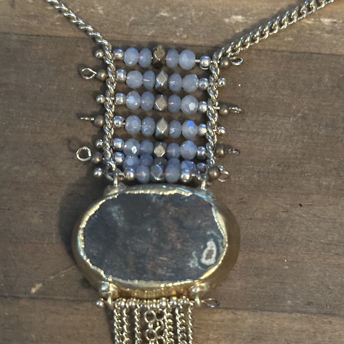 Other Nakamol druzy Amethyst chain tassel necklace Size ONE SIZE - 5 Thumbnail