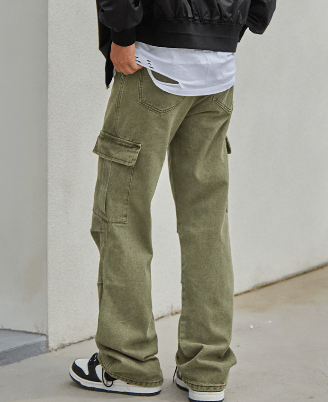Japanese Brand × Jean Trendy retro loose casual cargo trousers Size US 32 / EU 48 - 4 Thumbnail