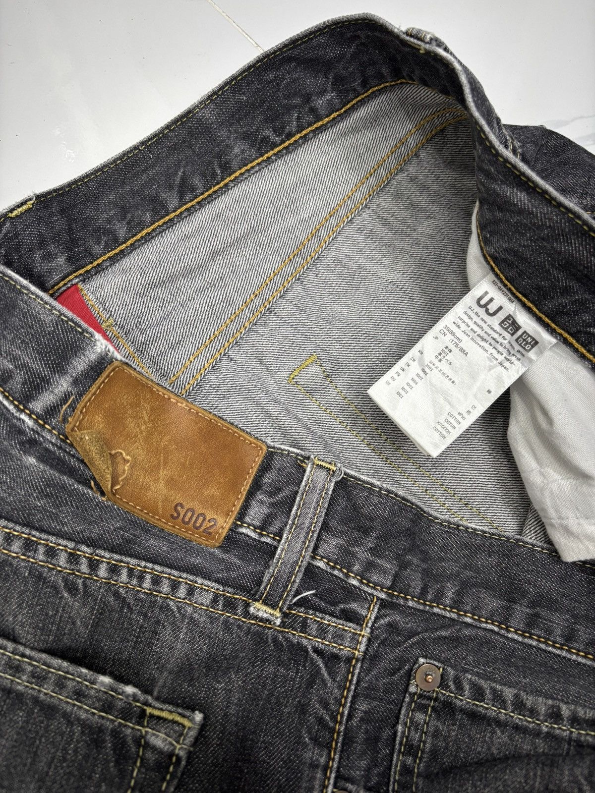 Undercover × Uniqlo VINTAGE UNIQLO S002 JAPAN FADED BLACK LOOSE JEANS Size US 37 - 12 Thumbnail
