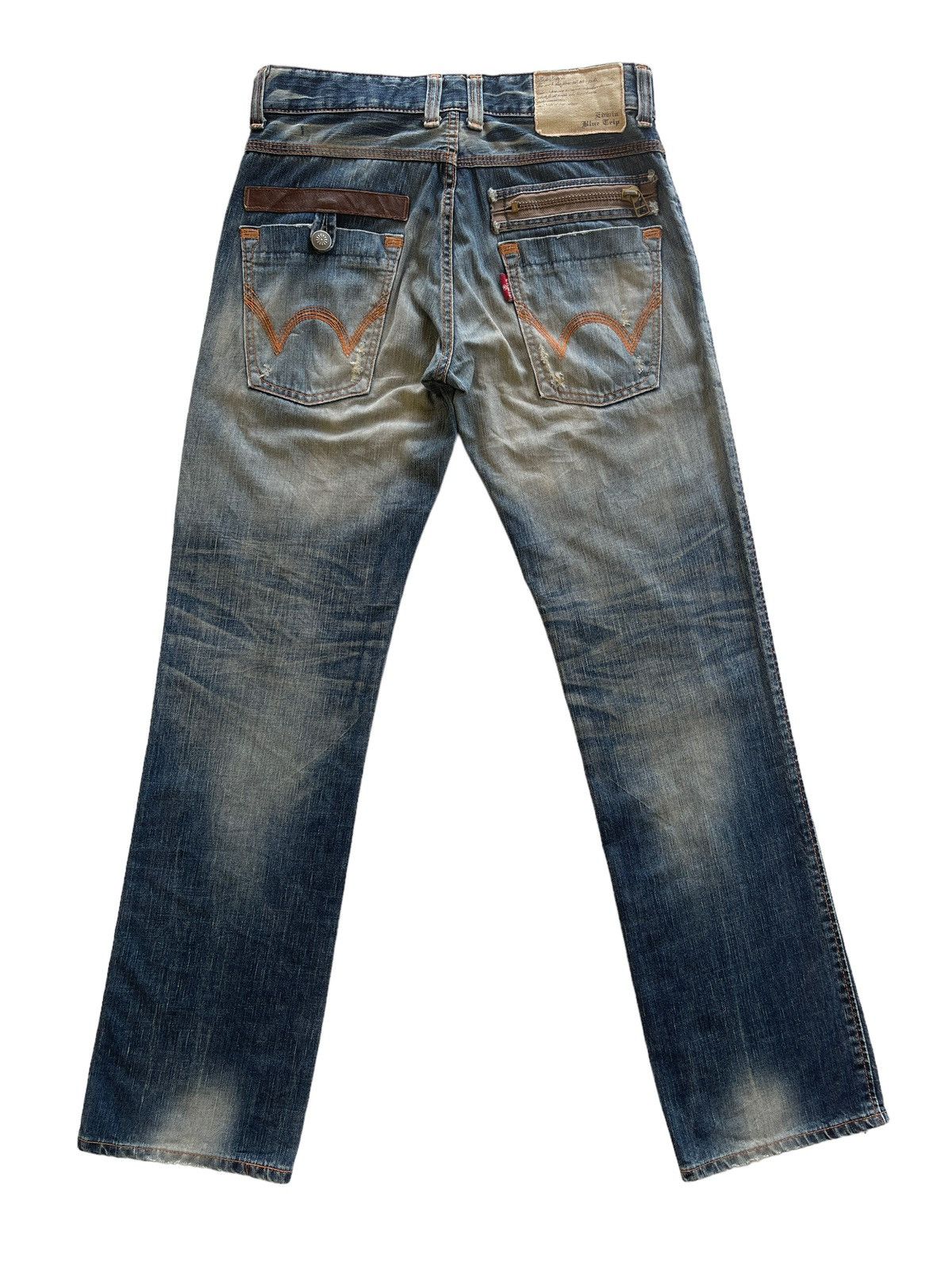 Japanese Brand Edwin Distressed Rusty Denim Size US 30 / EU 46 - 2 Thumbnail