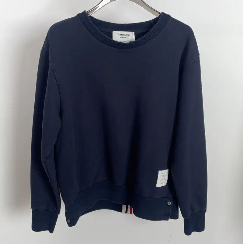 Thom Browne Thom Browne Spring Autumn Navy Cotton Logo Sweatshirt 0089 Size XS / US 0-2 / IT 36-38 - 1 Thumbnail