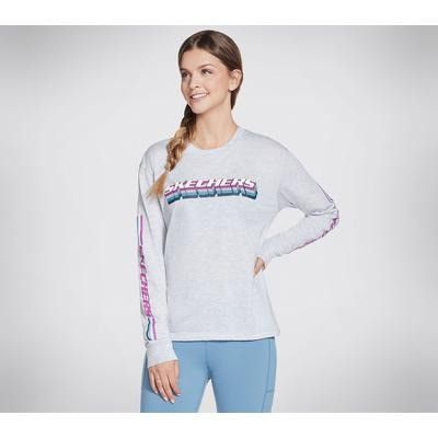 SKECHERS Skechers Women's GOlounge Stacked Long Sleeve Tee, Light Gra Size XS / US 0-2 / IT 36-38 - 1 Thumbnail