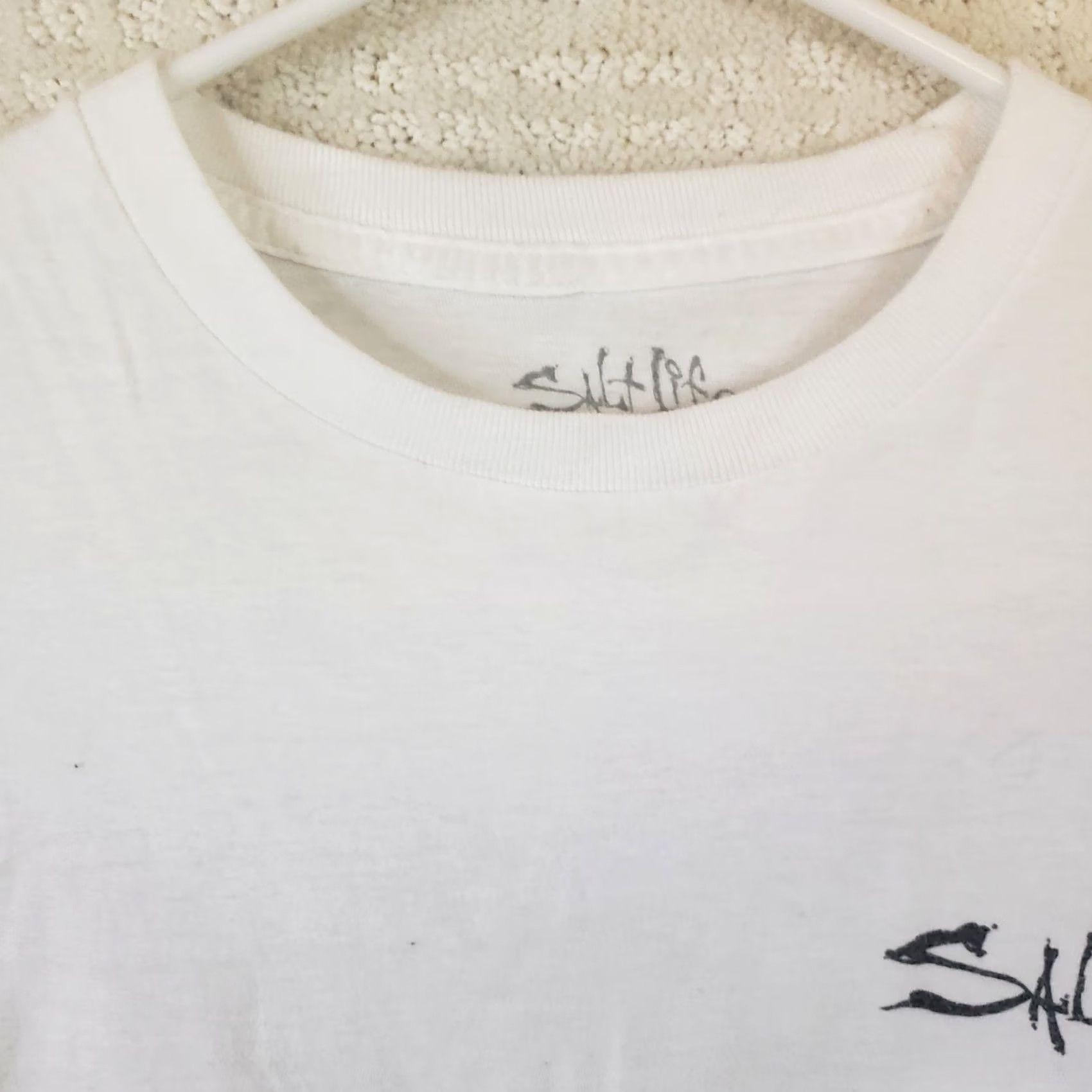 Vintage Salt Life Live Salty Men's S White Dive Flag Pirate Graphic Logo T-Shirt Size US S / EU 44-46 / 1 - 5 Thumbnail