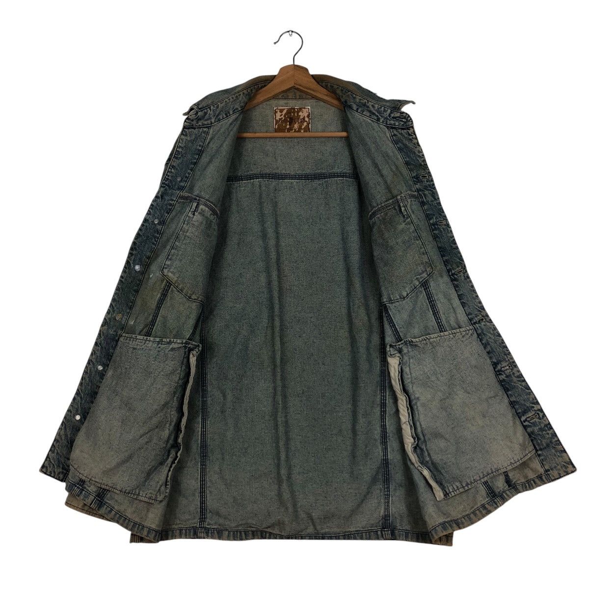 Japanese Brand 📌Vintage Trucker Denim Biker Jacket Polo Club Slant Pocket Size US L / EU 52-54 / 3 - 14 Thumbnail