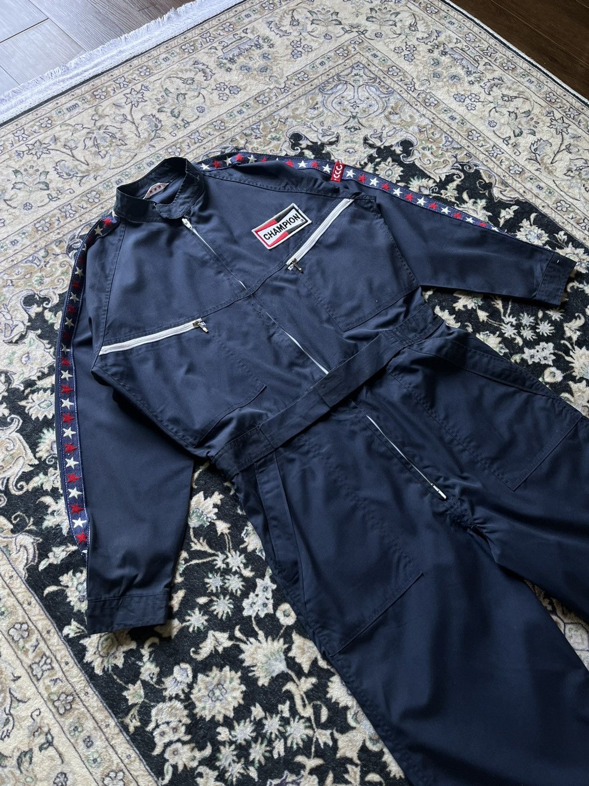 Vintage Vintage CHAMPION USA Spark Plug Racing Jumpsuit Coveralls Size US L / EU 52-54 / 3 - 2 Thumbnail