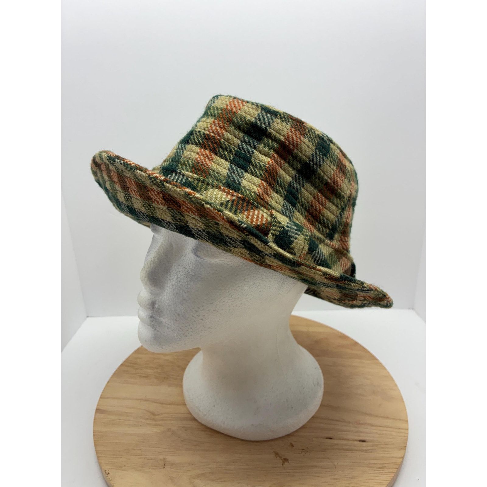 Other Vintage Plaid Bucket Hat M | Retro Plaid Hat | 100% Acrylic Size ONE SIZE - 4 Thumbnail