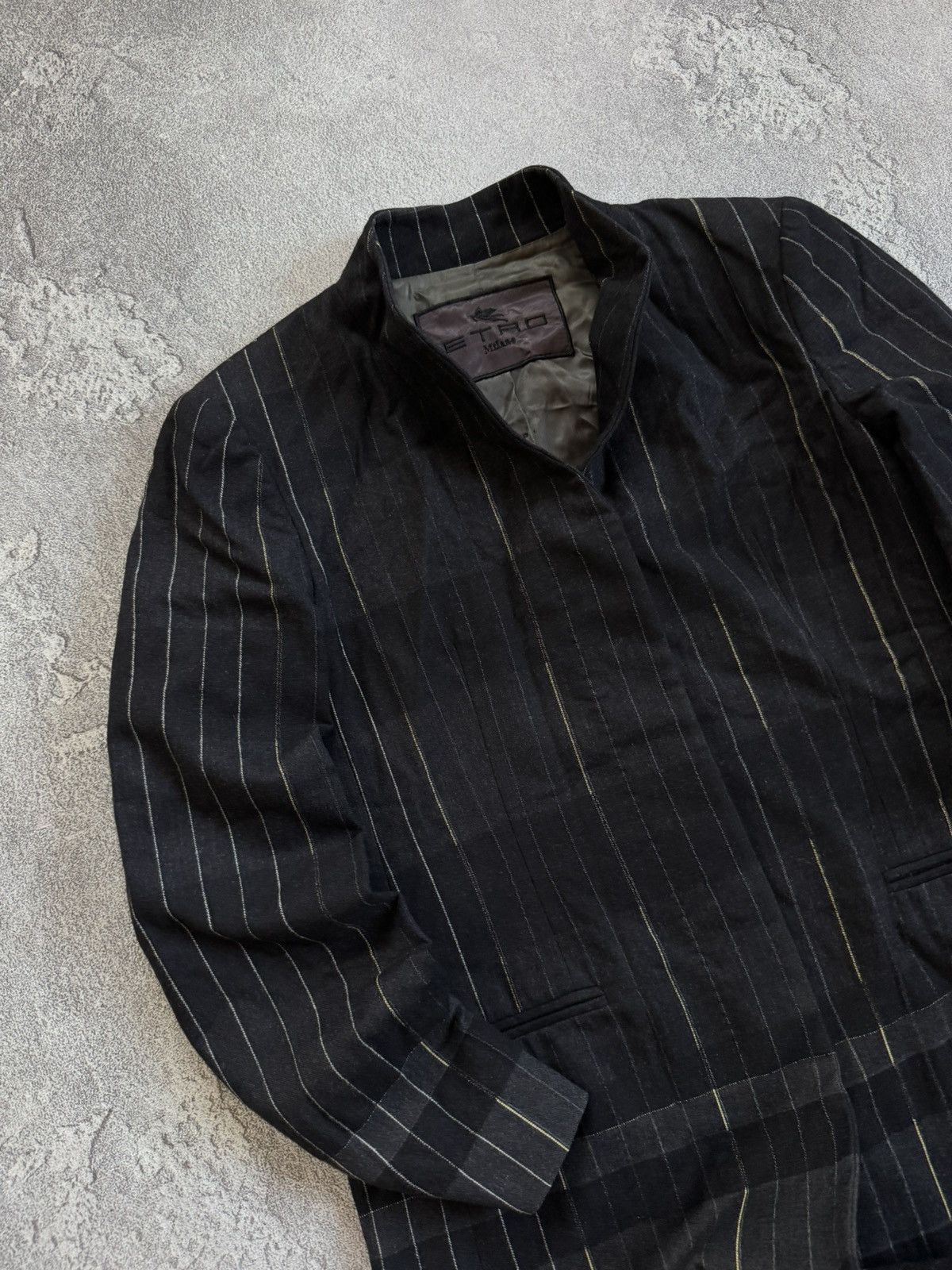 Etro Etro 42size striped wool coat long jacket button up casual Size M / US 6-8 / IT 42-44 - 2 Thumbnail