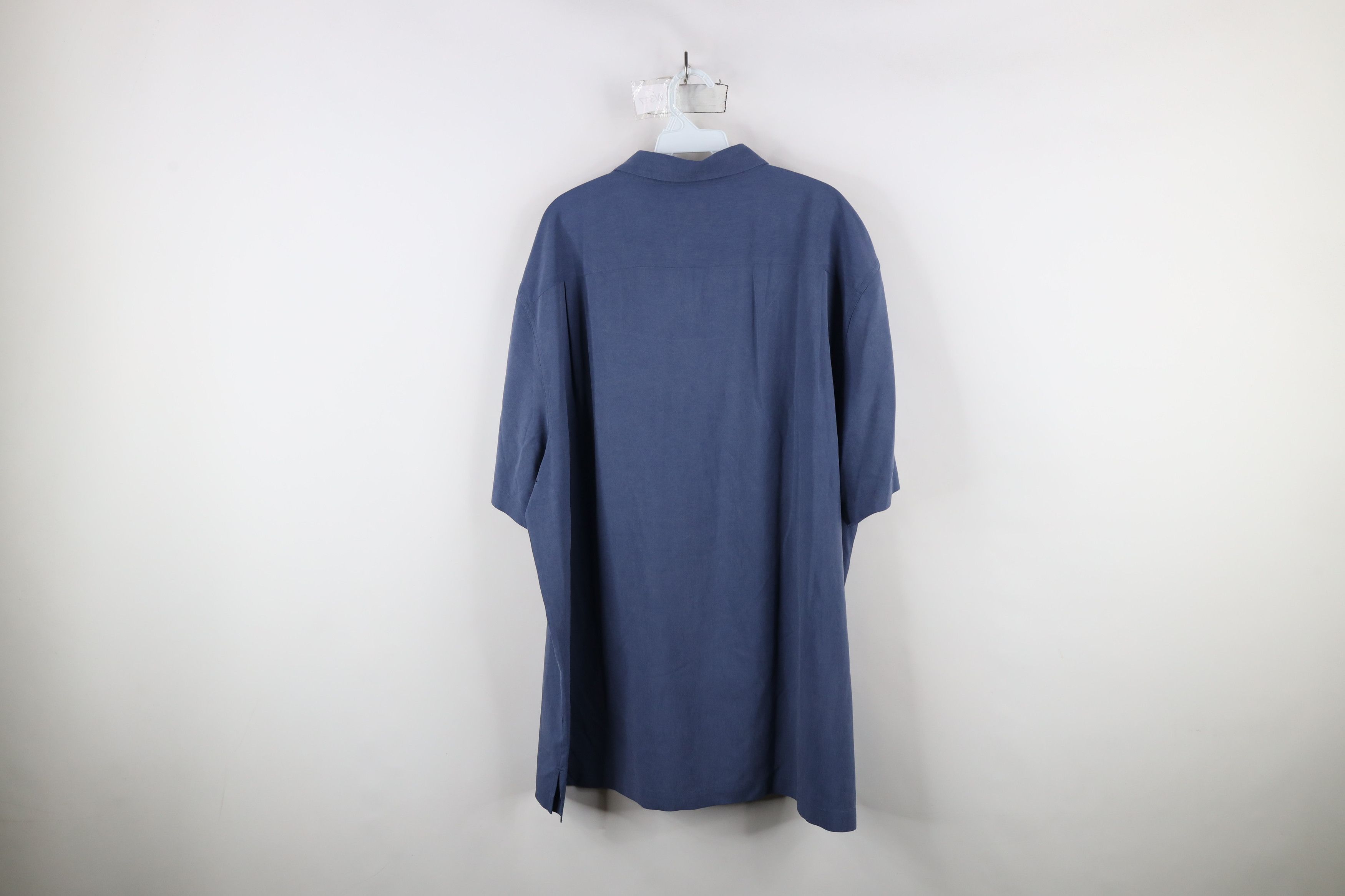 Nat Nast × Vintage Nat Nast Luxury Originals Geometric Silk Button Shirt Blue Size US XL / EU 56 / 4 - 13 Thumbnail