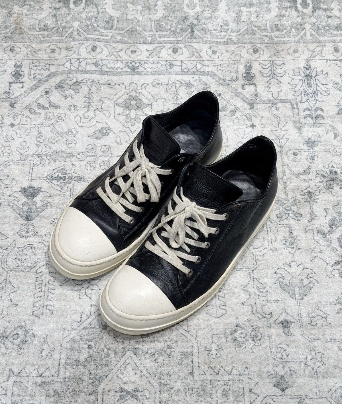 Rick Owens Rick Owens Mainline 25SS Leather Low-Top "Big Converse" Size US 9.5 / EU 42-43 - 2 Thumbnail