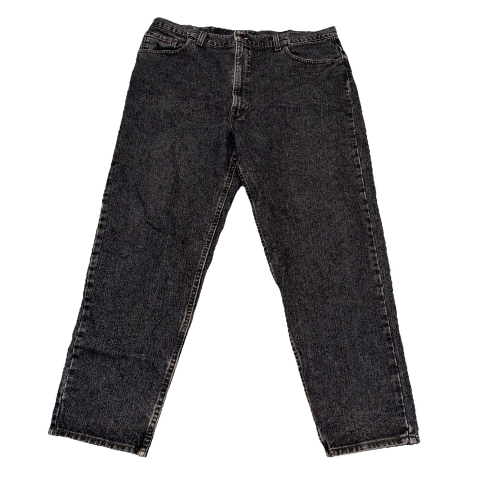 Levi's VINTAGE Levi's 550 Jeans Men 42X30 Black Relaxed Fit Tapered Leg Stone Wash 90s Mens Jeans Size US 42 / EU 58 - 3 Thumbnail