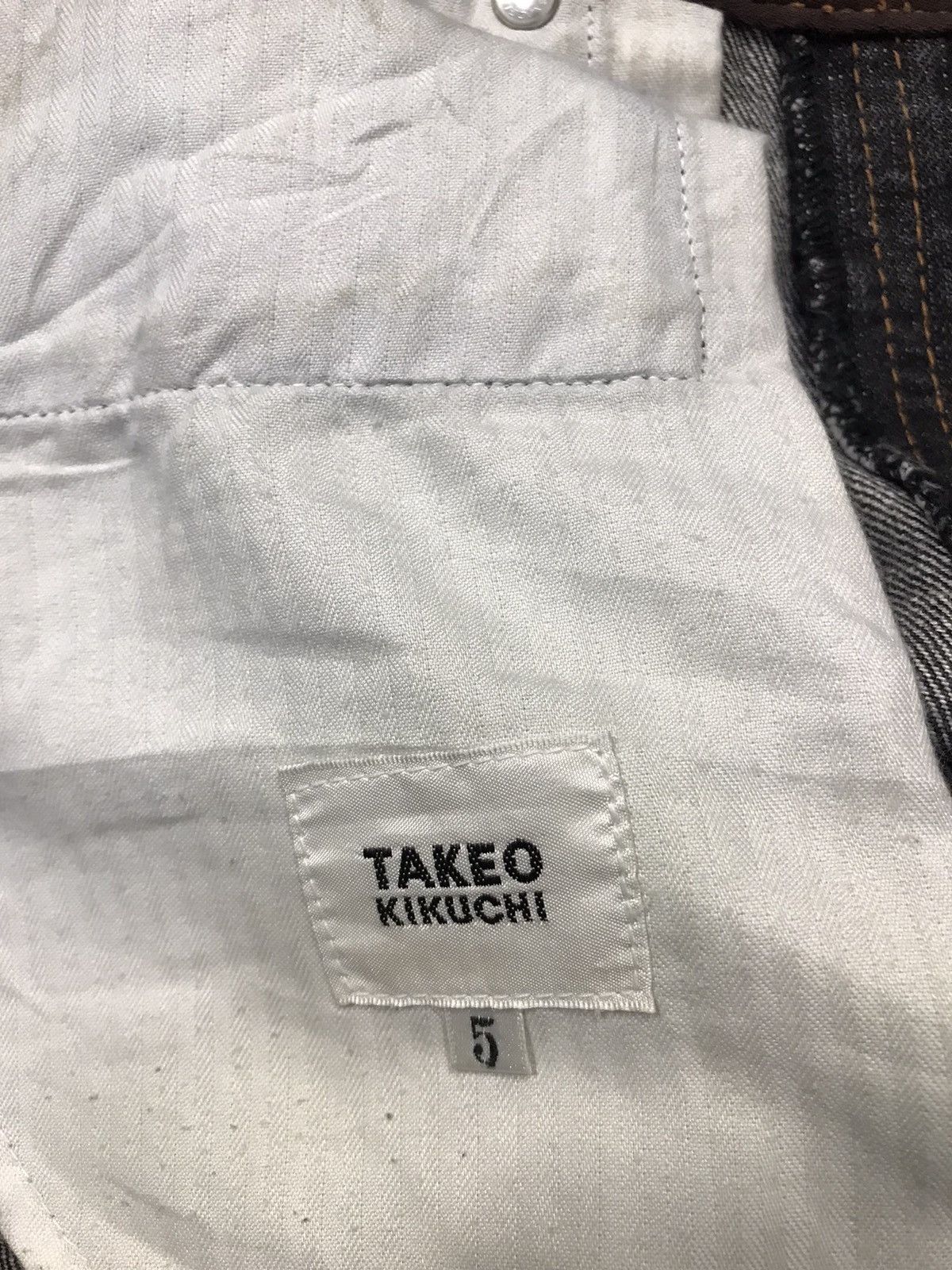 Japanese Brand × Takeo Kikuchi × Vintage Vintage Takeo Kikuchi Black Colour Design Denim Jeans Size US 34 / EU 50 - 11 Thumbnail