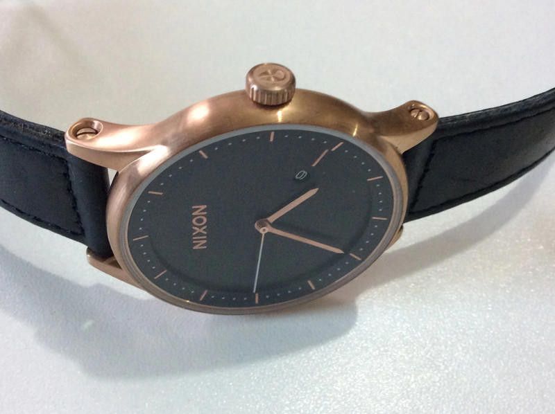 Nixon Nixon men's black dial leather strap watch Size ONE SIZE - 6 Thumbnail
