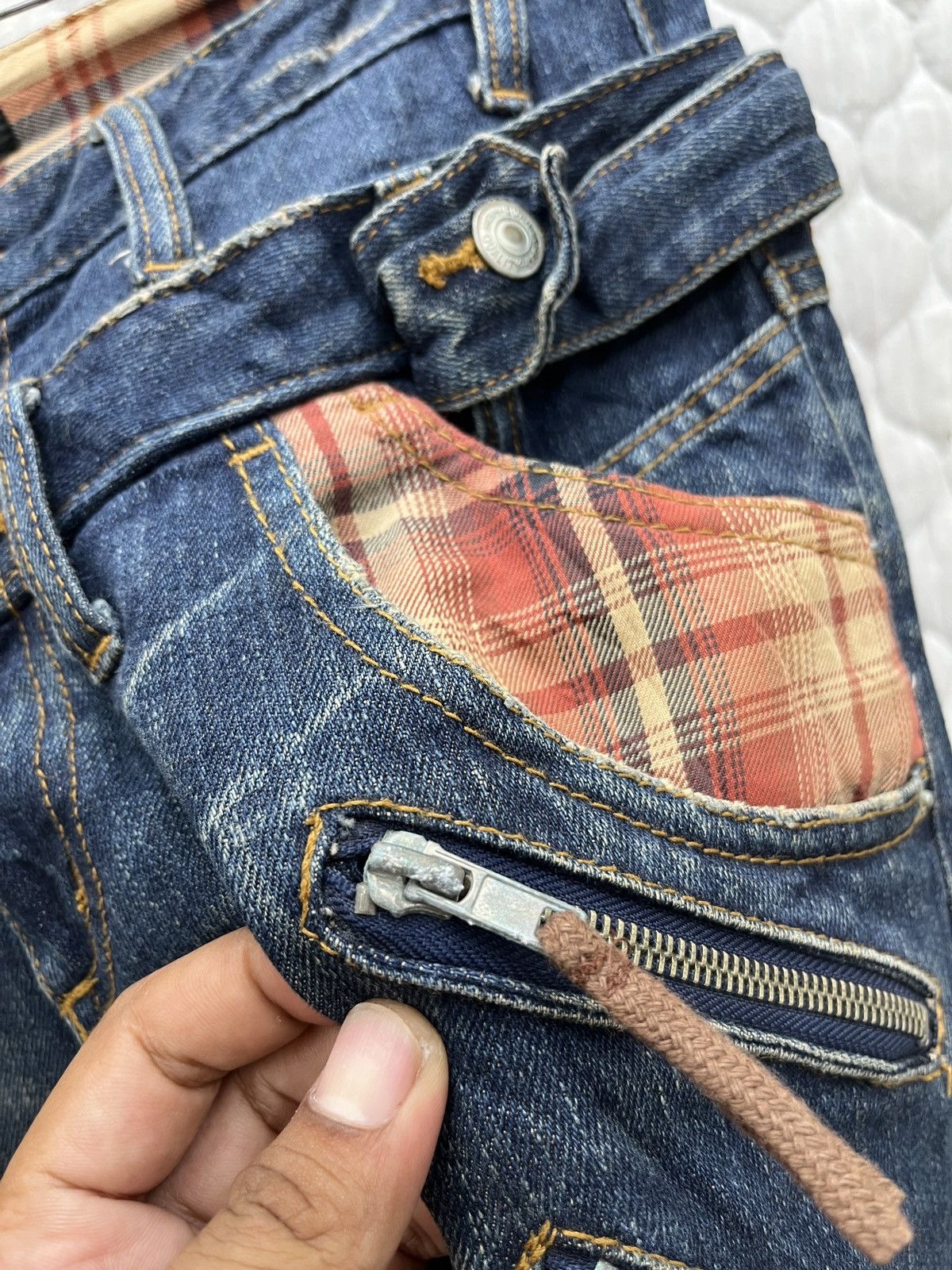 Japanese Brand 🔥🔥🔥ARCHIVE WILD KHAKIS DOUBLE WAIST DENIM Size US 33 - 9 Thumbnail