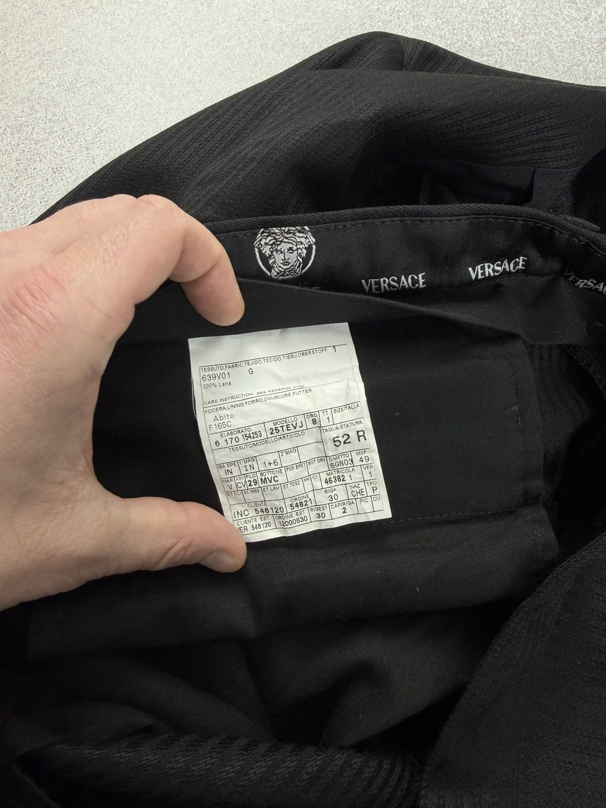 Versace Versace Vintage Men’s Suit Wool Black Size 52R Size 42R - 20 Thumbnail