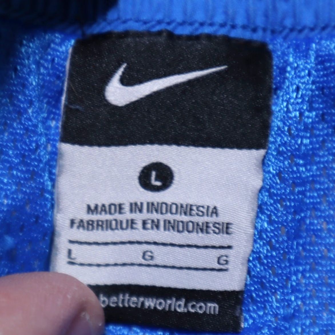 Nike Nike Lined Swimming Shorts Blue Patterned Men's L Size US 33 - 5 Thumbnail