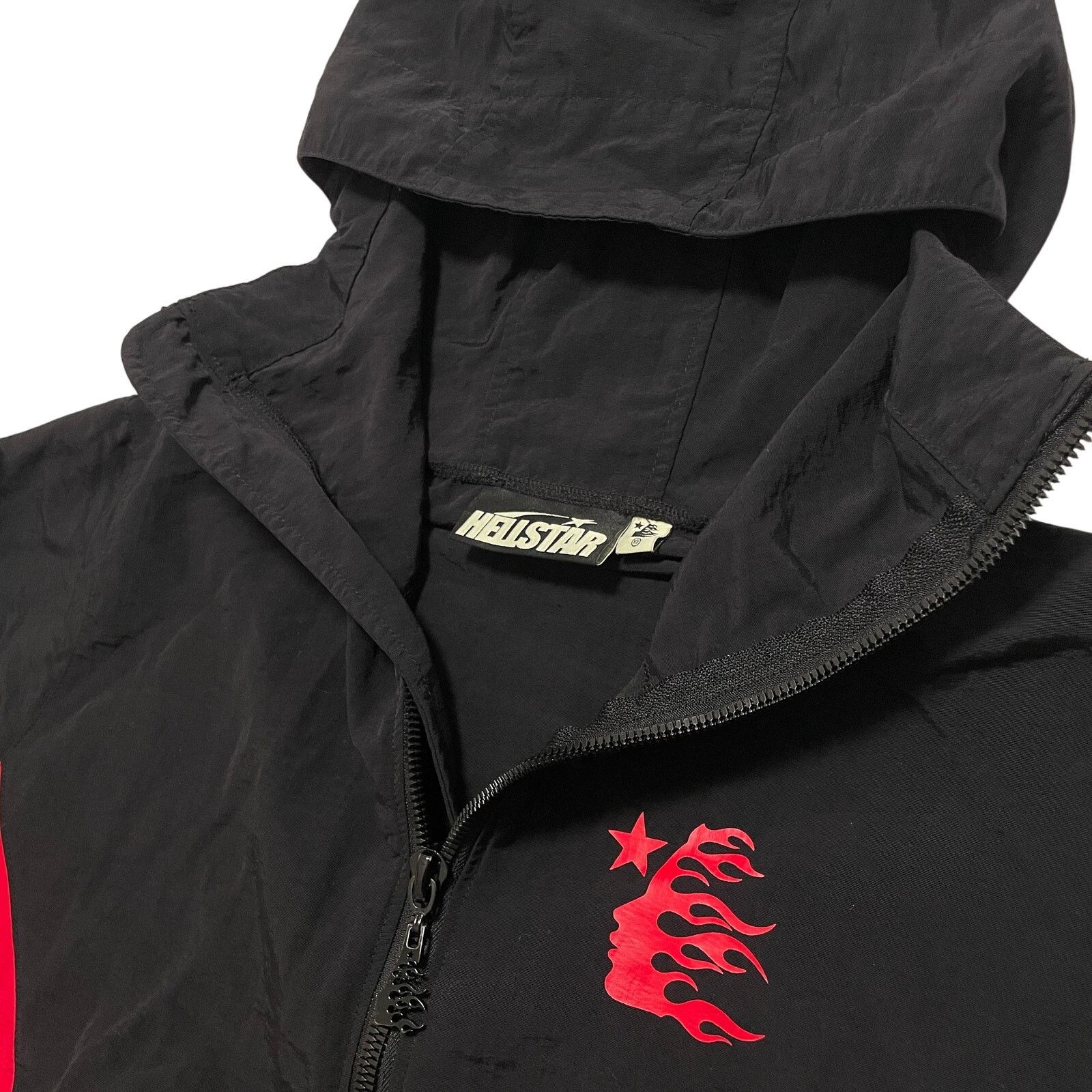 HELLSTAR Hellstar Black Red Zip Up Windbreaker Jacket XS Sample Size US XS / EU 42 / 0 - 4 Thumbnail
