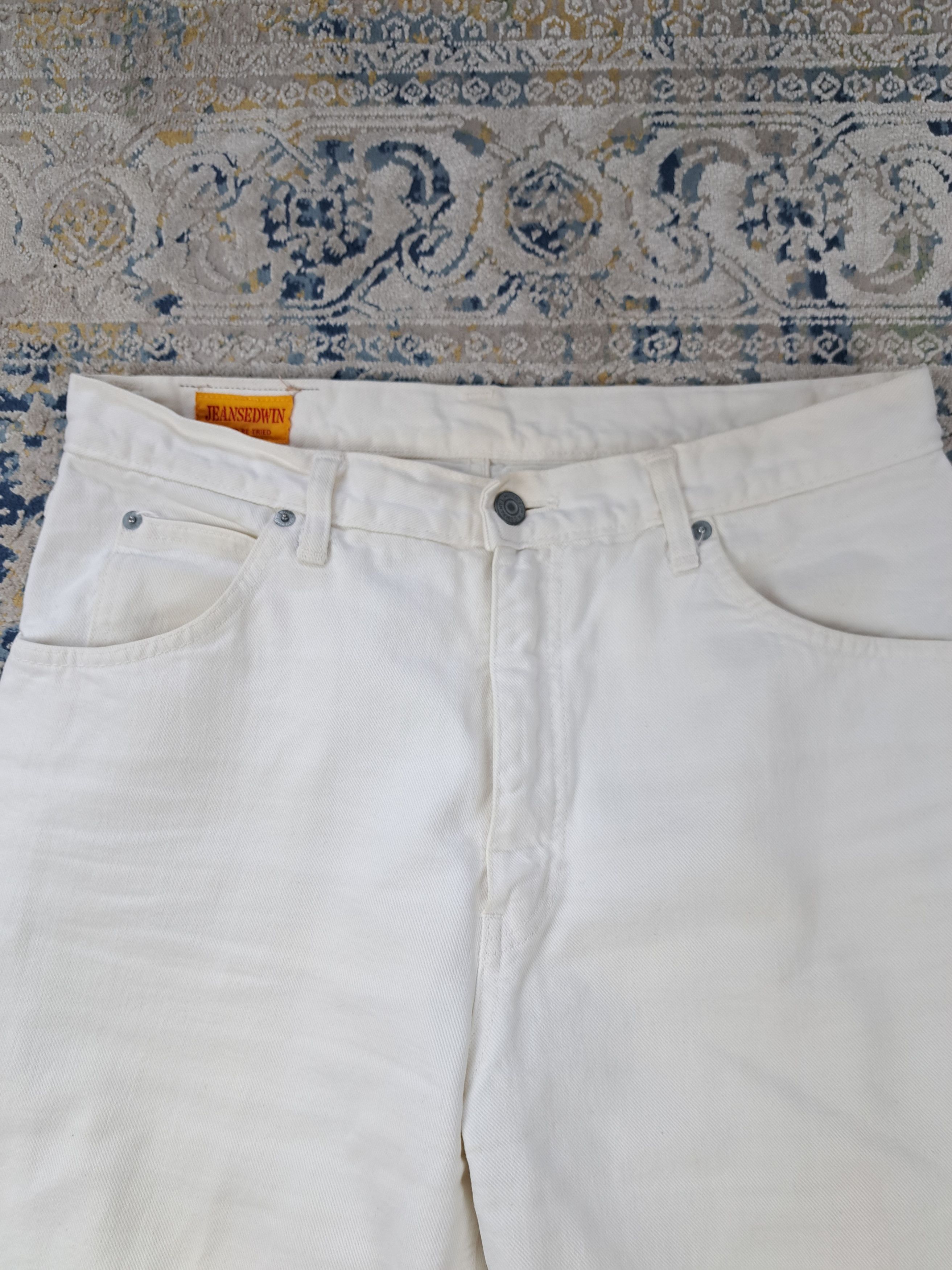 Edwin Vintage 90s Edwin Made in Japan White Denim Straight Pants Size US 32 / EU 48 - 4 Thumbnail