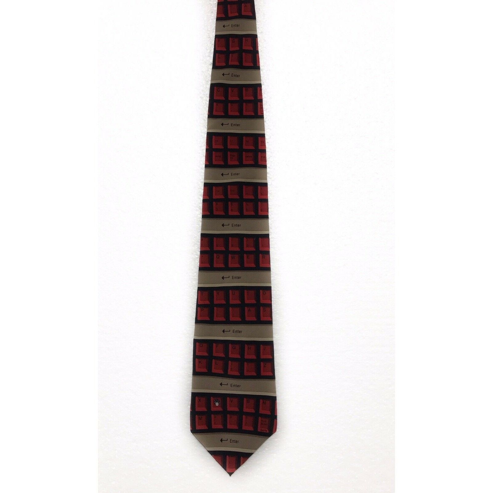 Vicky Davis Vicky Davis All Keyed Up Computer Keyboard 100% Silk Necktie Size ONE SIZE - 5 Thumbnail