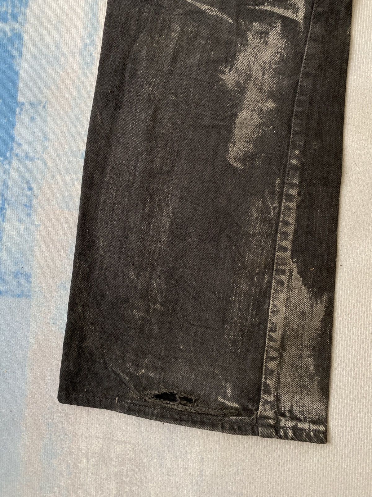 If Six Was Nine Flared Baggy Soul Of Freedom Waxed Denim Size US 33 - 12 Thumbnail