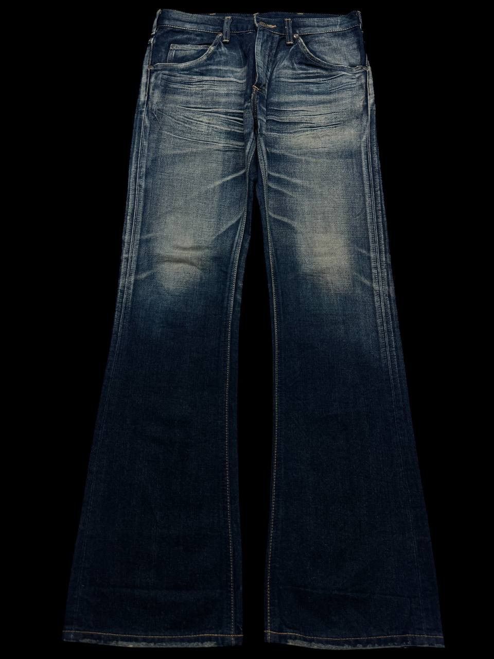 Vintage FLARE Vintage Lee Riders Insane Sand Mudwash Denim Jeans Size US 30 / EU 46 - 1 Thumbnail