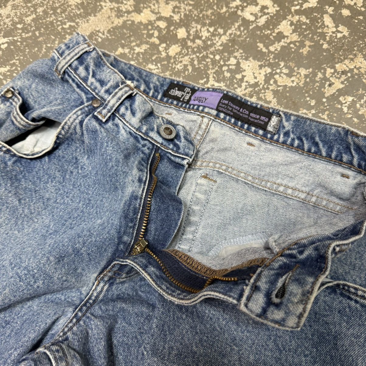 Levi's Vintage Levi’s Silvertab Light Wash Baggy Blue Jeans Pants Size US 28 / EU 44 - 9 Thumbnail