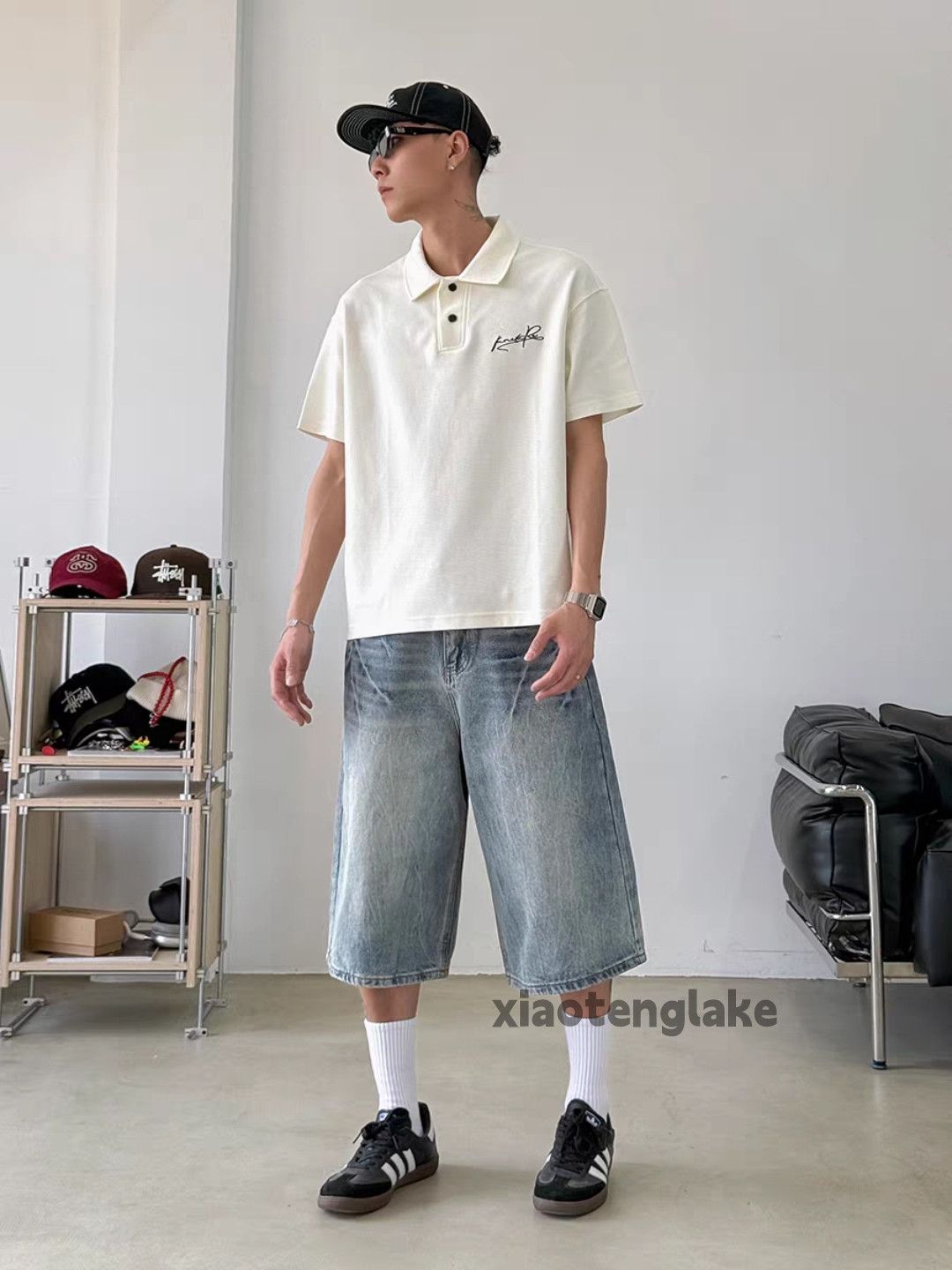 Jean Utility skate hiphop loose washed faded cleanfit shorts Size US 30 / EU 46 - 3 Thumbnail