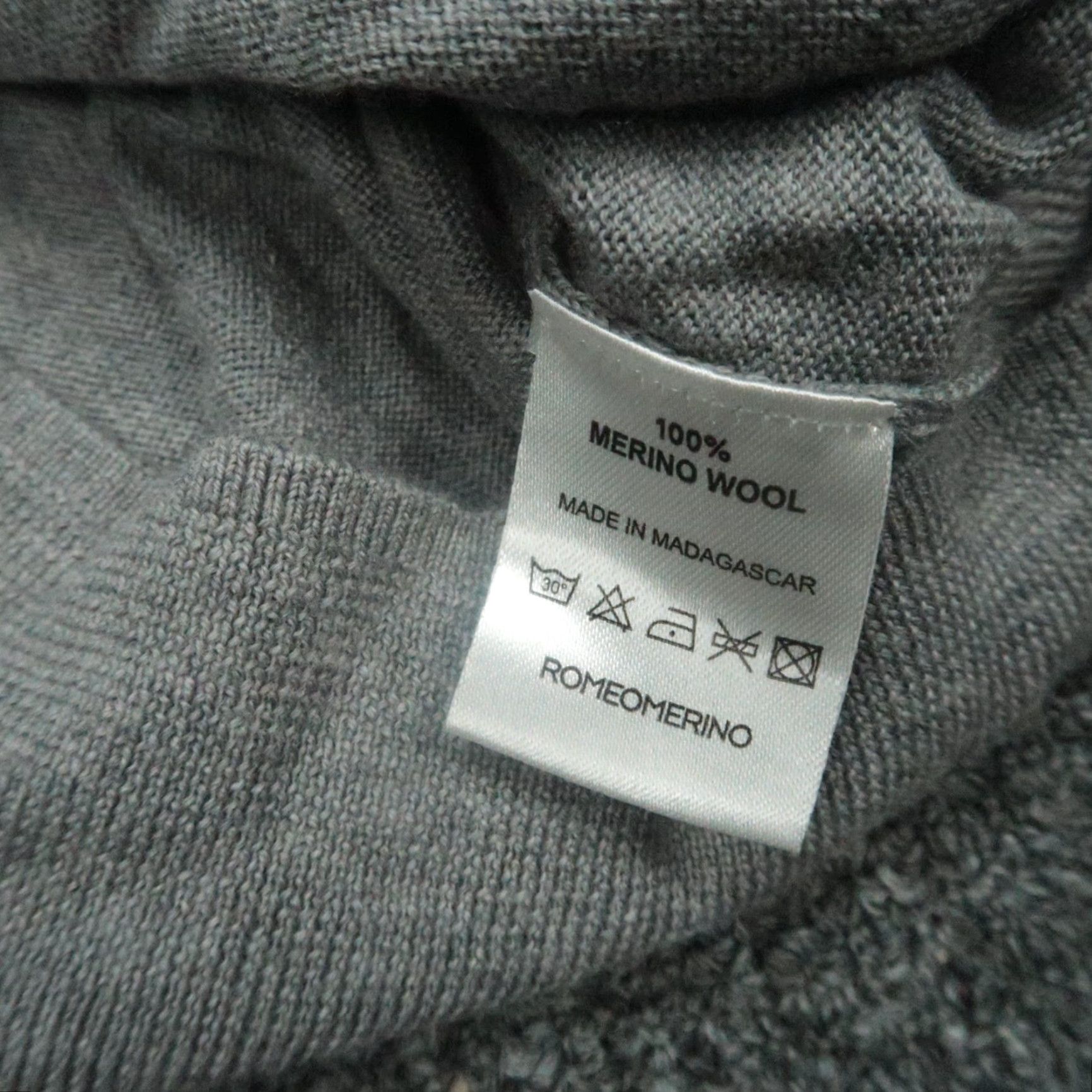 CO Collars & Co Sweater Mens Medium Gray Extrafine Merino V-Neck Pullover Jumper Size US M / EU 48-50 / 2 - 4 Thumbnail