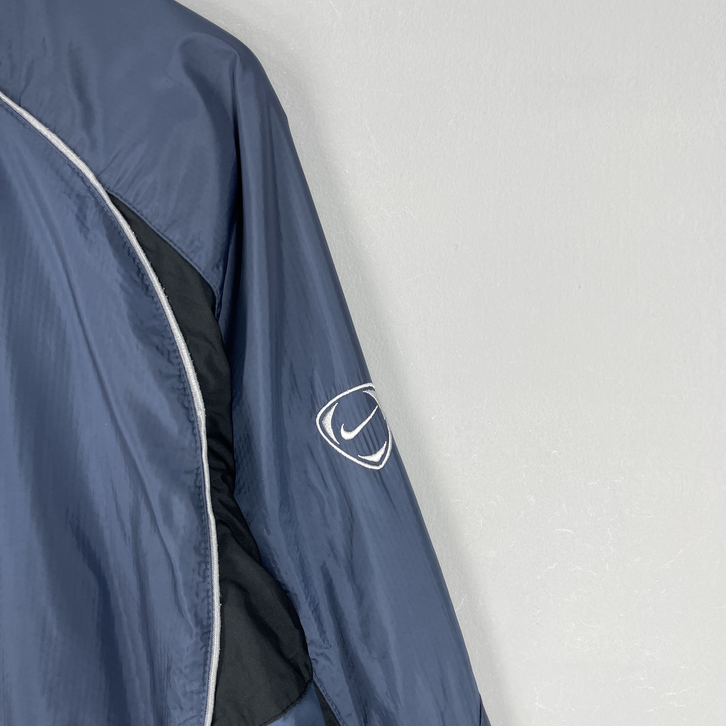 Nike Vintage NIKE Swoosh Jacket Half Zipper Windbreaker Size US L / EU 52-54 / 3 - 3 Thumbnail