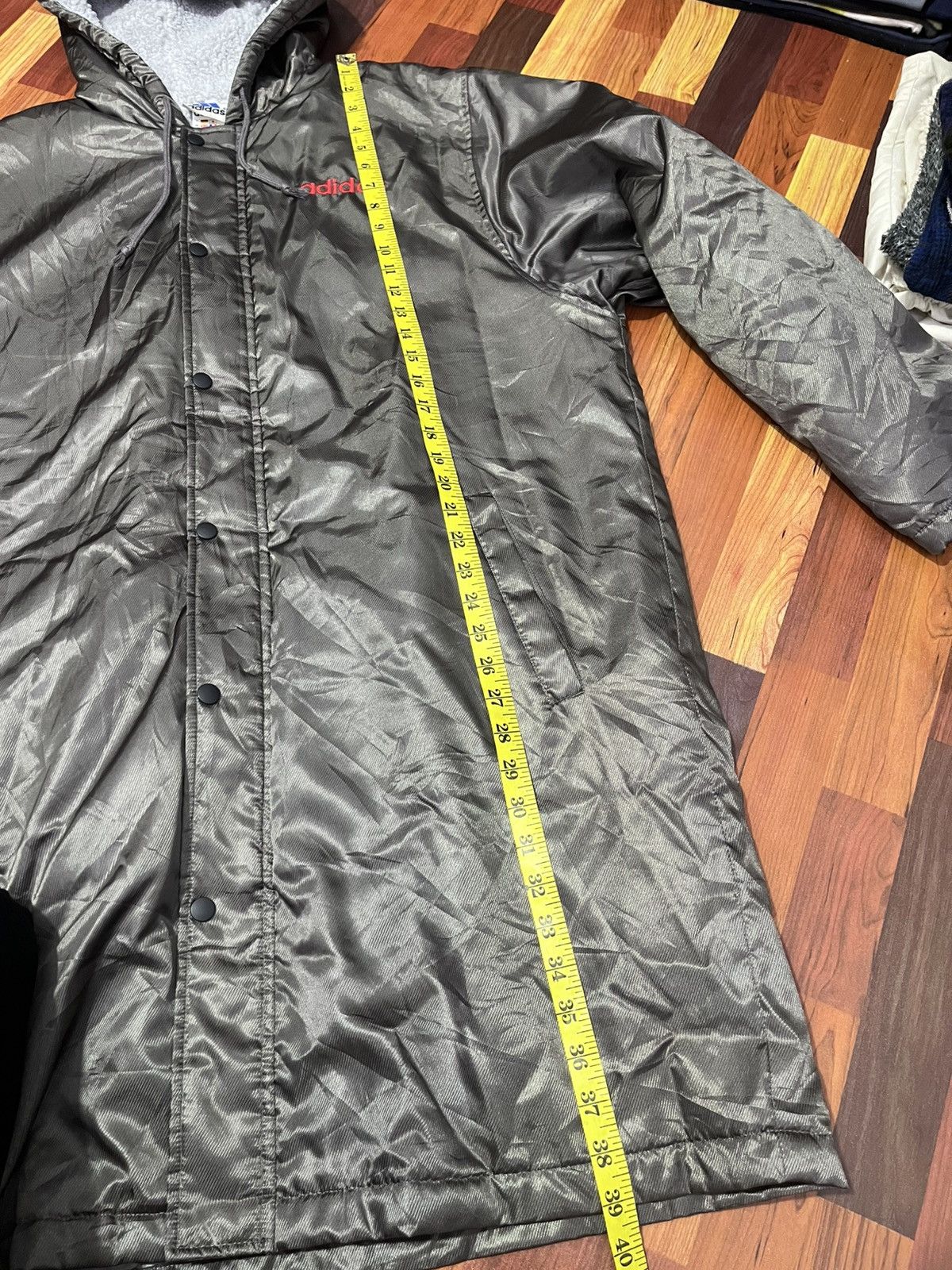 Adidas Vintage Y2K Adidas Sherpa Lined Hooded Parka Coat Size US L / EU 52-54 / 3 - 15 Thumbnail