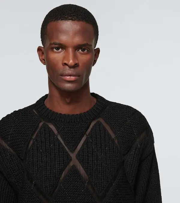 Valentino o1y0525 Crewneck Sweater in Black Size US L / EU 52-54 / 3 - 2 Thumbnail