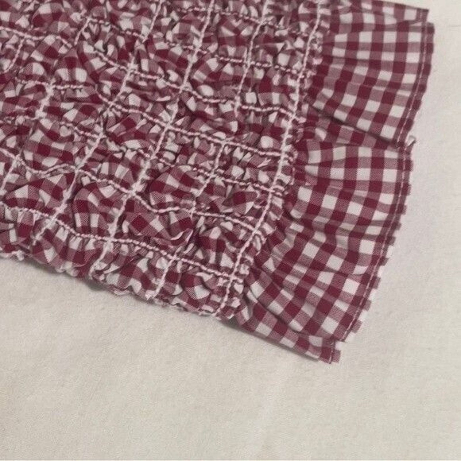REVOLVE Petersyn Mini Benson Gingham Off-Shoulder Dress XS Red/White Size XS / US 0-2 / IT 36-38 - 9 Thumbnail