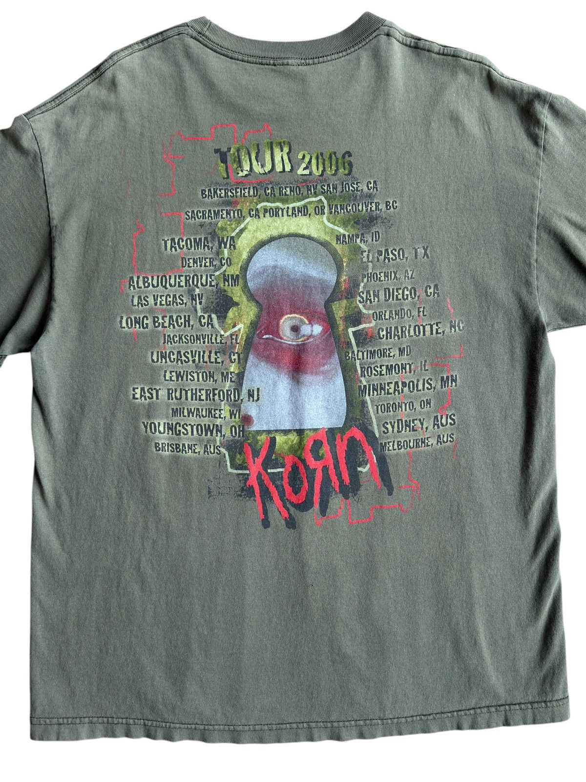Band Tees × Vintage Vintage 2006 Korn Tour Tee Shirt Size US L / EU 52-54 / 3 - 6 Thumbnail