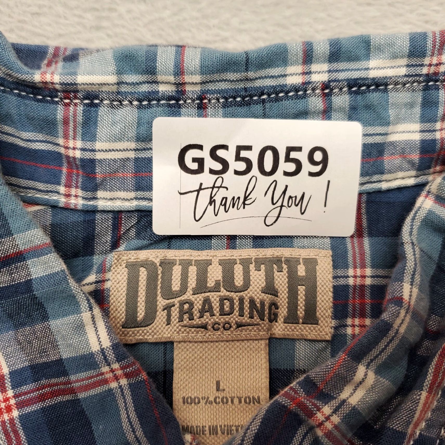 Vintage VINTAGE Duluth Trading Shirt Mens L Blue Plaid Outdoor Long Sleeve Up North Cabin Size US L / EU 52-54 / 3 - 8 Thumbnail