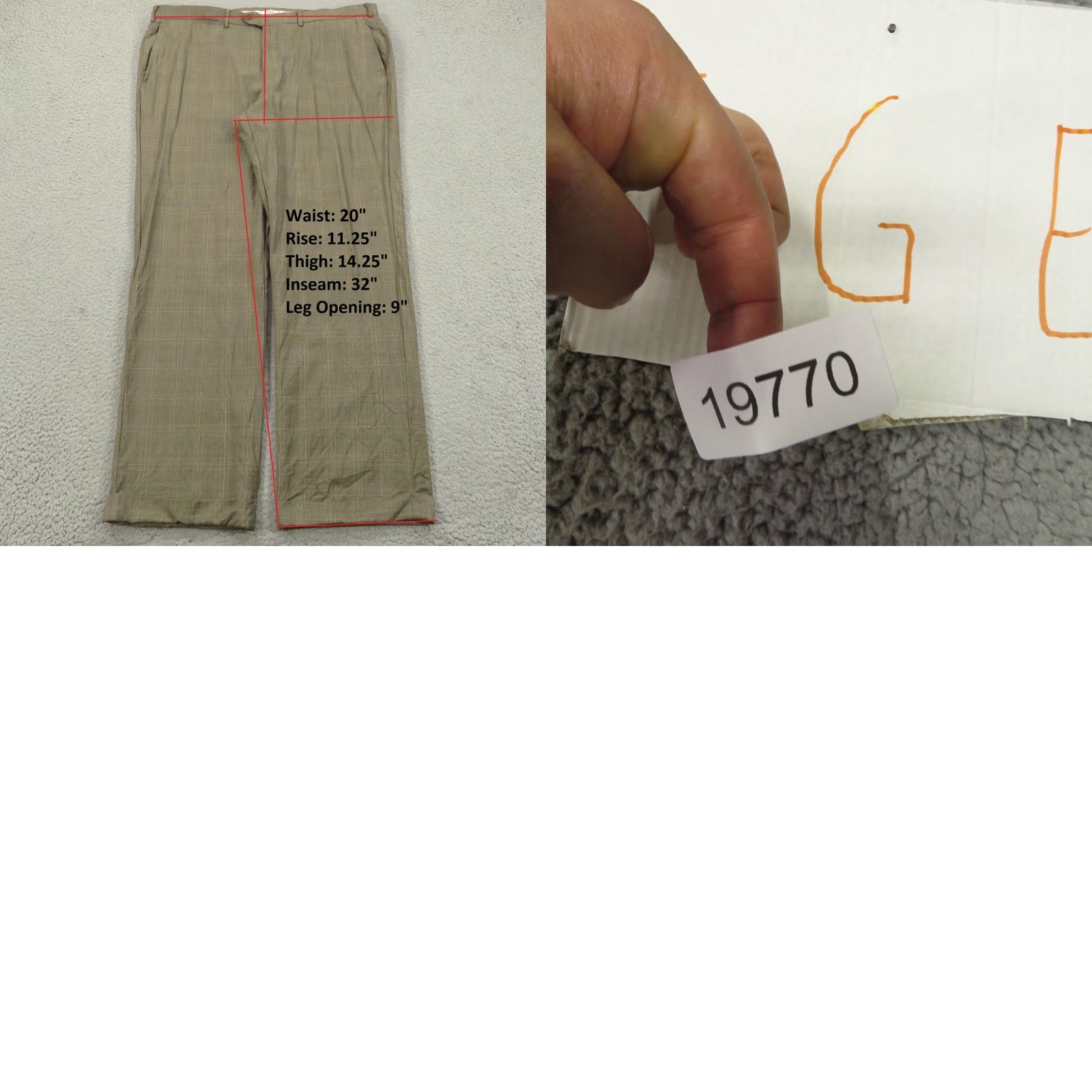 Ermenegildo Zegna Ermenegildo Zegna Trofeo Suit 46R Glencheck Wool Tan Jacket Cuffed Trouser 40x32 Size US 30 / EU 46 - 11 Thumbnail