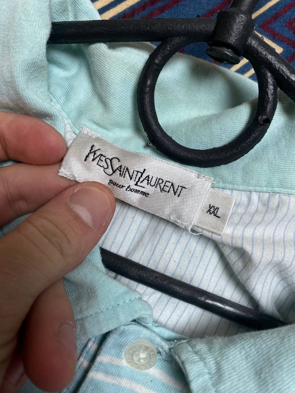 Vintage × Yves Saint Laurent Vtg YSL Yves SAINT LAURENT Paris Polo Size US XXL / EU 58 / 5 - 2 Thumbnail